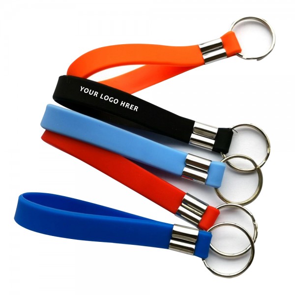Silicone Bracelet With Key Ring