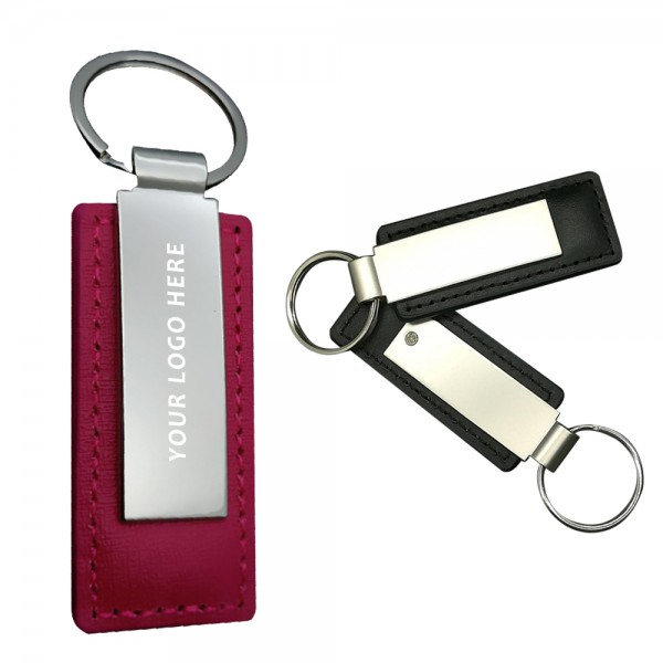 Rectangle Shape Metal Keychain